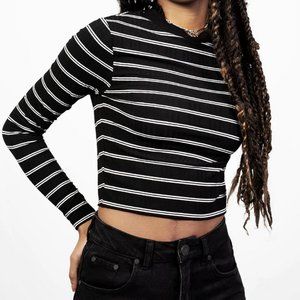 Slash 90s Stripe Crop Top - Disturbia